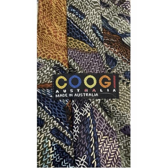 Coogi Australia Tie Mens Silk Multicolor Abstract Pattern Made in Australia Art - Picture 4 of 7